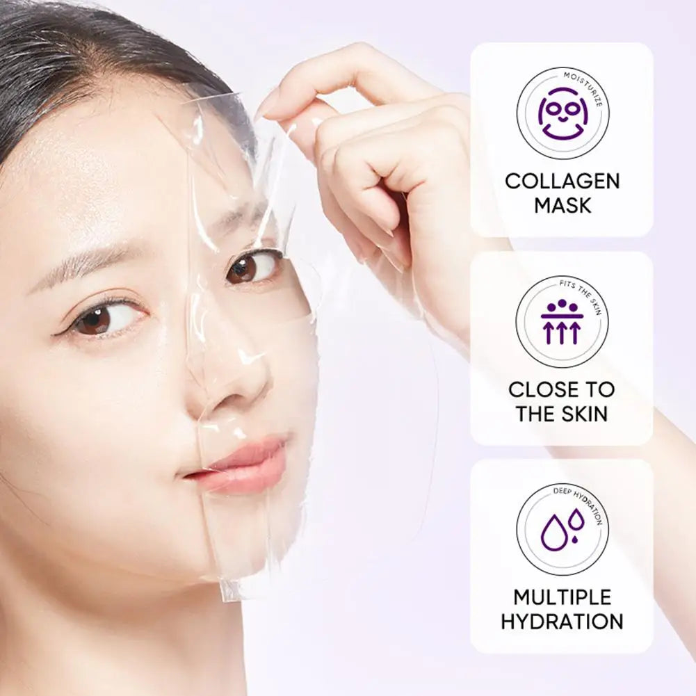 5pcs Hyaluronic Acid Collagen Face Mask skincare Moisturizing Hydrating Facial Masks Sheet Mask Skin Care