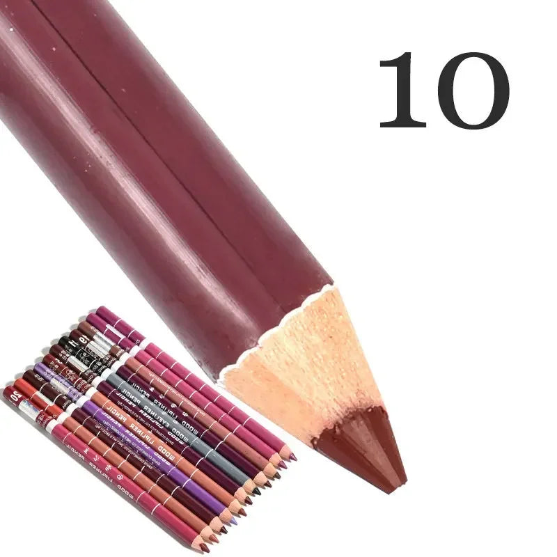 28Color Antifouling Lip Liner Professional Lipstick Pen Precise Waterproof Lip Outline Pencil Lip Makeup Lasting Eyeliner Creamy