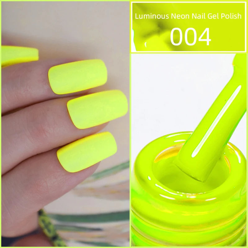 15ml Neon Luminous Gel Nail Gel Polish UV Soak off Lacquer Varnishes Summer Candy Hot Pink Green Yellow Nails Art