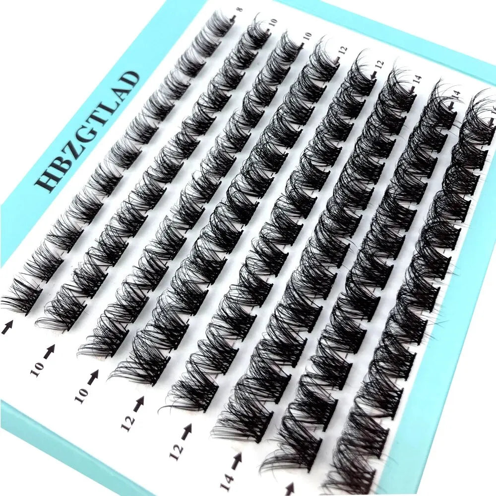 New DIY 96 Cluster Eyelash Extension Bunch Lashes Segmented Fake Lash 3D Fluffy Natural Russian Volume Individual Mink Eyelashes