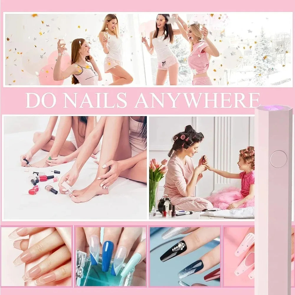 Handheld Monogram Lamp UV LED Nail Light For Curing All Gel Polish USB Rechargeable Quick Dry Manicure Machine Nail Art