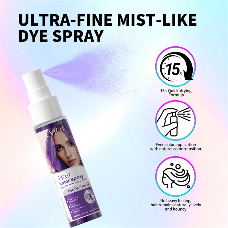 8 Colors Temporary Hair Color Spray For Men Women Children One-Time Party Hair Styling Spray Instant Hair Salon Hair Colour Dye