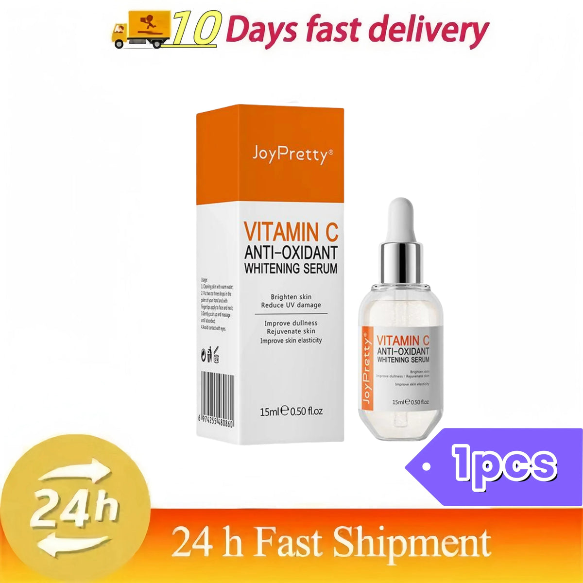 Vitamin C Serum Hyaluronic Acid For Face Collagen Glowing Serum Fade Melanin Whitening Moisturizing Facial Skin Care JoyPretty