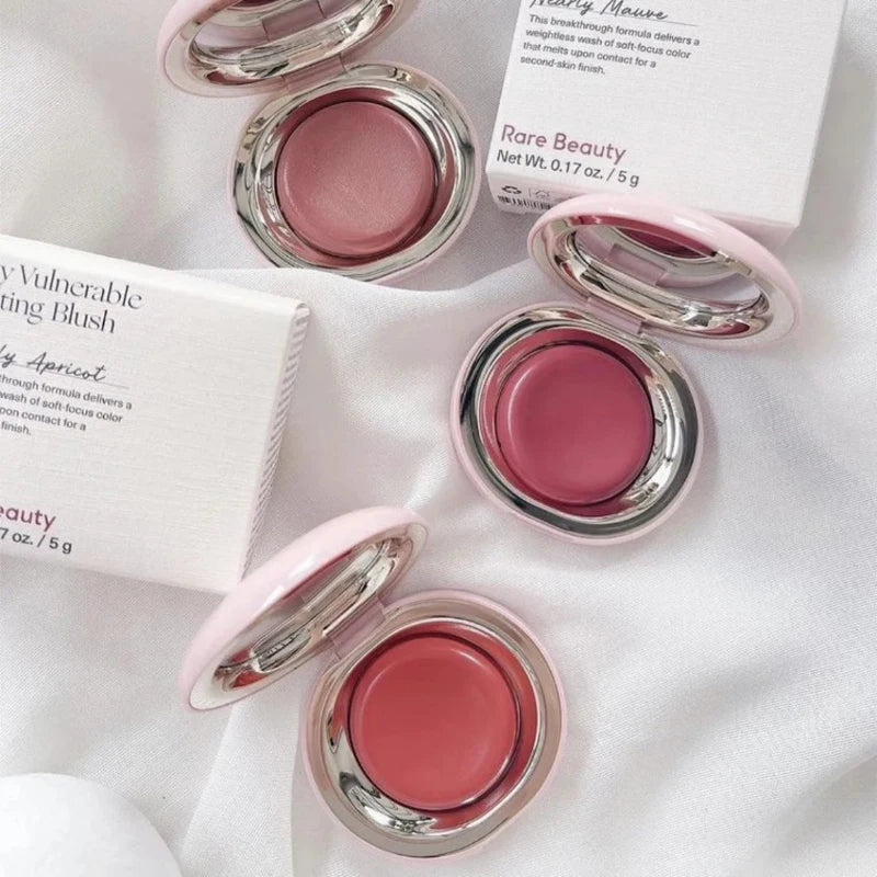 Rare Beauty Rose Neutral Mauve Blush Powder Portable Makeup Liquid Blush Moisturizing Dual-use Waterproof Lip Gloss Plump Smooth