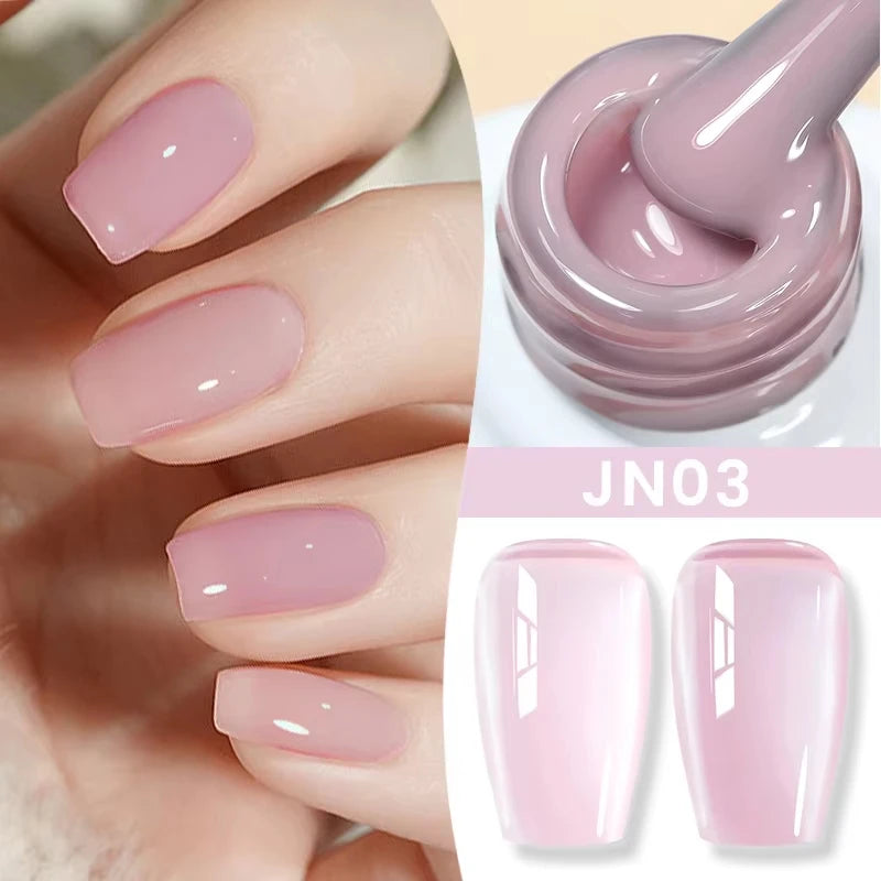 BORN PRETTY 10ml Translucent Color Gel Polish Jelly Nude Autumn Jelly Amber Semi Permanent UV Gel Nail Art Soak Off Gel Varnish