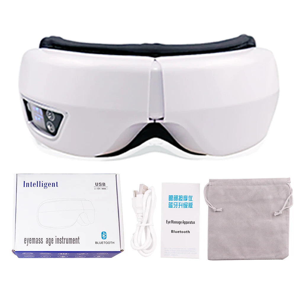 Smart Portable Vibration Eye Massager Airbag Compress Eye Care Tool Bluetooth Music Eye Massage Eye Relax Fatigue Sleepping Mask