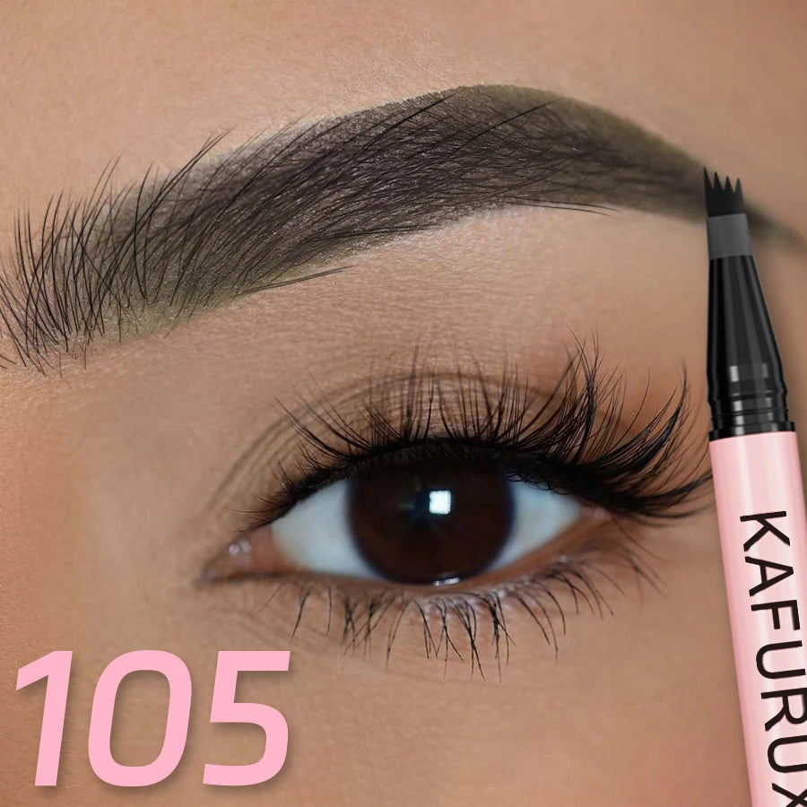 6 Colors 1PC Brown Eyebrow Pen Waterproof 4 Split Tip Black Eyebrows Pencil Liquid Eye Brow Makeup Lasting Cosmetic for Gifts