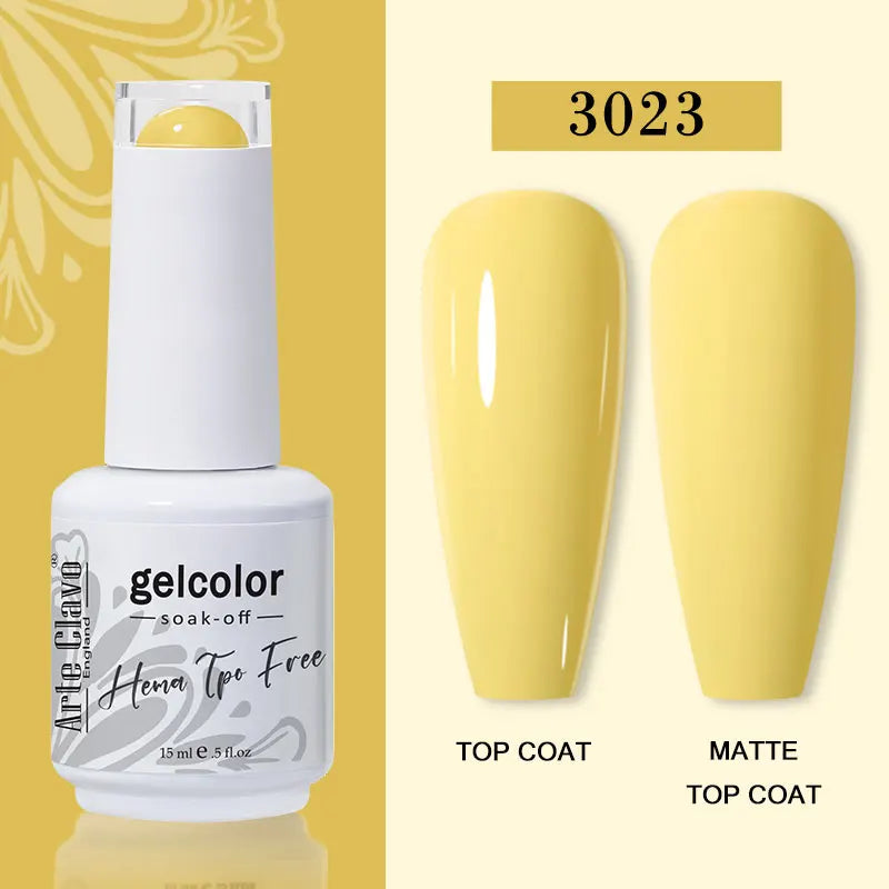 Arte Clavo 116Colors Gel Nail Polish 15ml Colorful Gel Semi Permanent Soak Off UV Gel Nail Art DIY Design Varnishe Nail Supplies