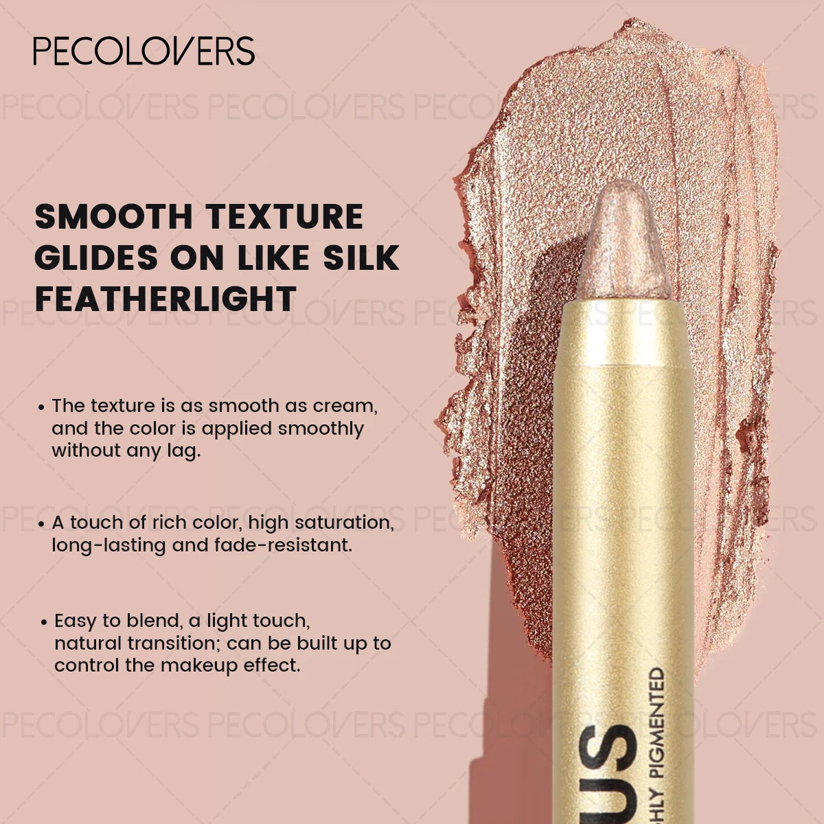 1 Pc Shiny Double-head Eyeshadow Pen, Shimmer Eyeshadow Stick, Eye-catching Eye Makeup, High Pigment Rendering, Concert Makeup