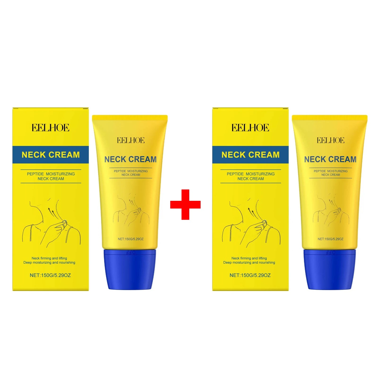 Eelhoe Neck Tightening Cream Firming Moisturizing Fade Fine Line Brighten Smooth for Turkey Dark Skin Nourishing Neck Cream 150g