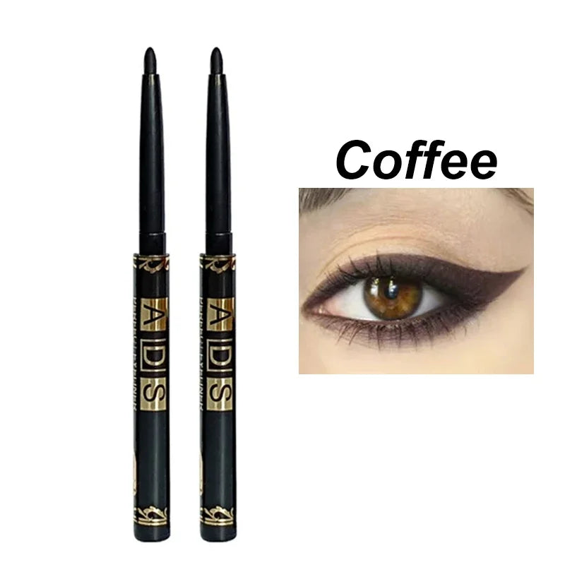 1/2/5/12pcs Waterproof & Sweat-Proof Black Eyeliner Pencil Eye Liner Gel Pen Long-Lasting Anti-smudging for Bold Eye Makeup