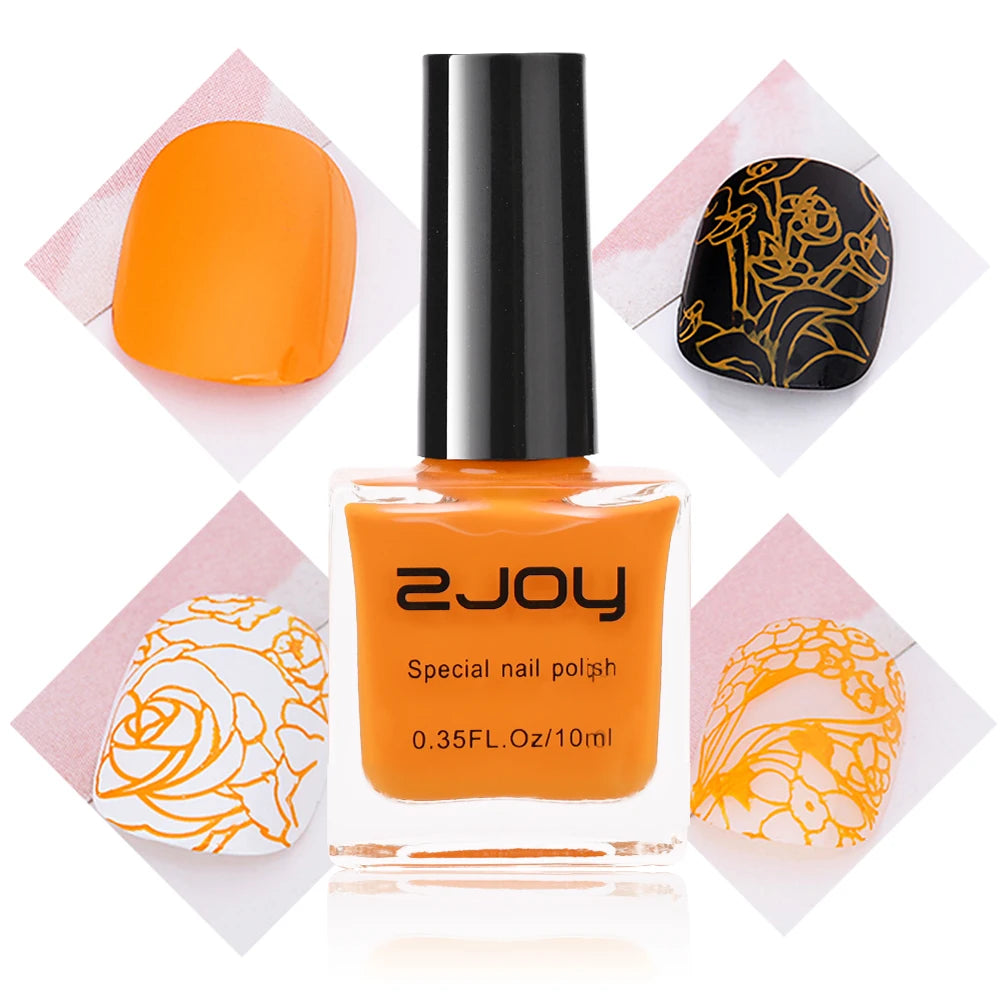 10ML Stamping Nail Polish Colorful Nail Printing UV Gel Varnish Soak Off Oil Stamp for Nails Hybrid Fast Dry Nail Polish Lacquer
