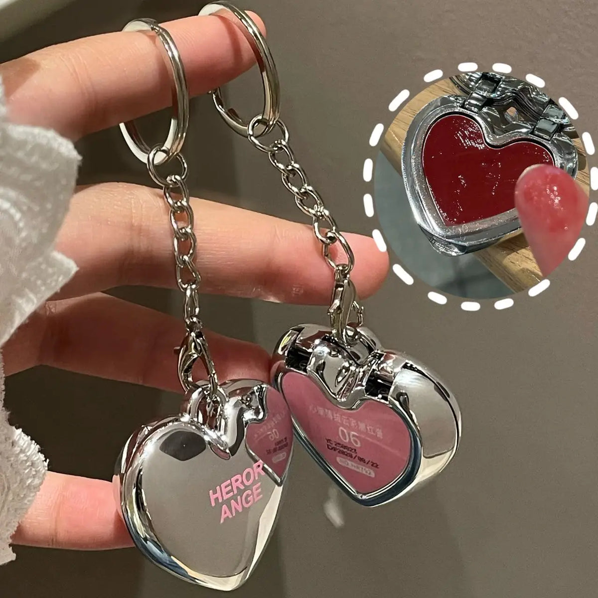Heart Pendant Blush Cream Waterproof Long Lasting Smooth Texture Natural Makeup Holiday Gift