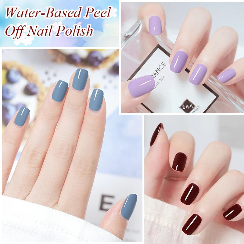 10ml Peel Off Water-Based Nail Polish Fast Drying Long-Lasting Healthy Brightening Effect Long Lasting Nails No Need Lamp Cure