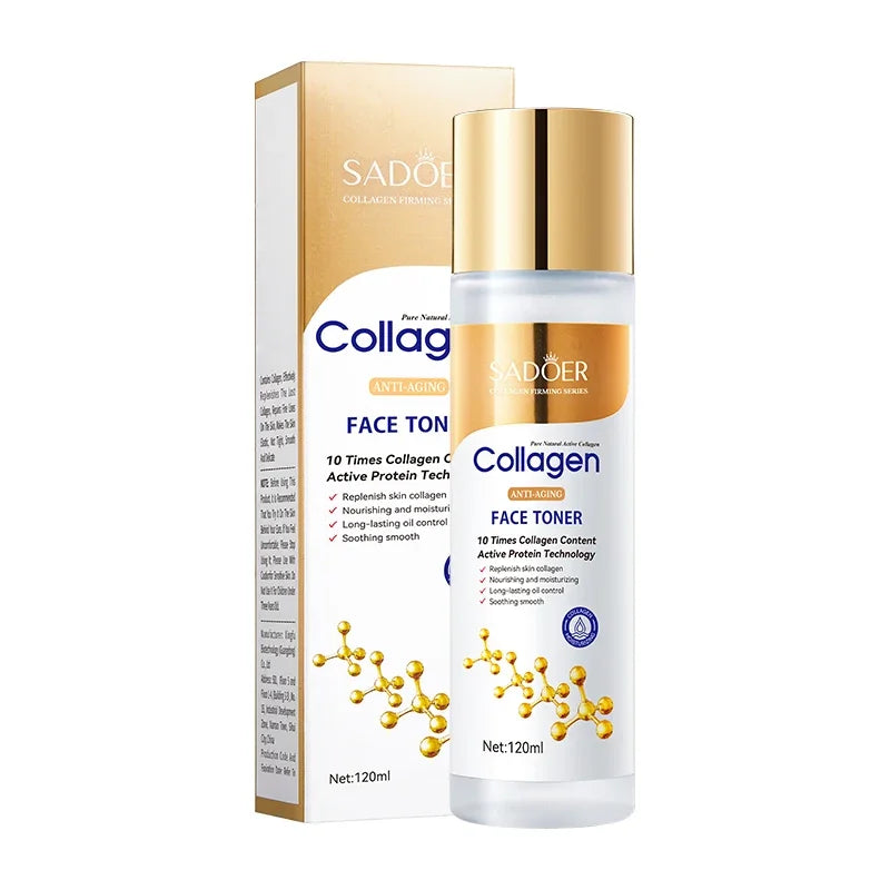 Collagen Toner For Wrinkles Hydration Moisturizer Gentle Soothing Pore Refining Balanced Skin Treatment