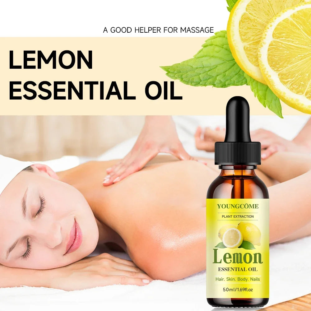 YOUNGCOME Natural Lemon Essential Oil Moisturizer/skin Moisture Supplement Suitable for Face Anti-wrinkle Face Essential Oil