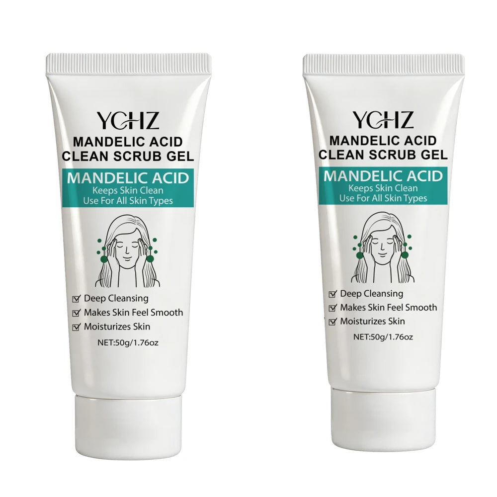 50g Mandelic Acid Cleansing Gel——Deeply Cleanses and Unclogs Pores, Contains Aloe Vera and Rose Essence, Makes Skin Smooth and Delicate, Suitable for All Skin Types