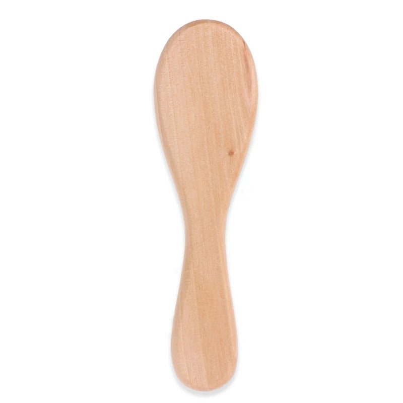 Wooden Handle Brush Baby Hairbrush Newborn Hair Brush Infant Comb Head Massager 77HD