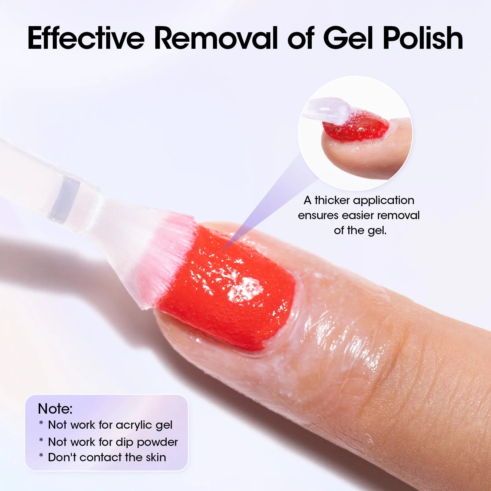 18ml Gel Nail Polish Remover UV Gel Polish Fast Remove No Soaking Needed Professional Nail Art Remover Kit for Home Salon