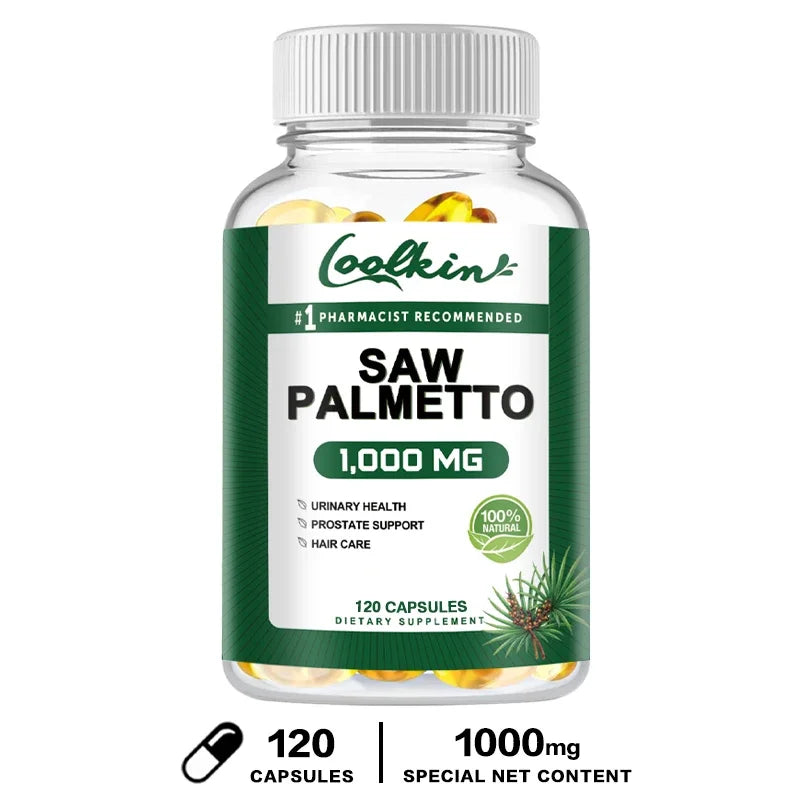 Saw Palmetto Supplement 1000 Mg - Promotes Prostate Health and Prevents Hair Loss