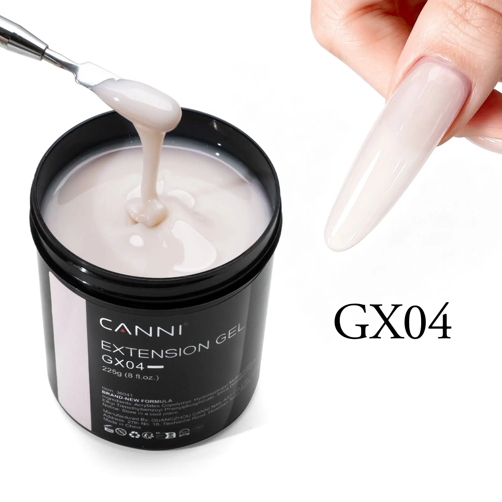 8 Oz TPO FREE CANNI Extension Builder Nail Gel Soak Off LED UV Gel Camouflage Jelly Color Long Lasting Super Glossy Gum Gel