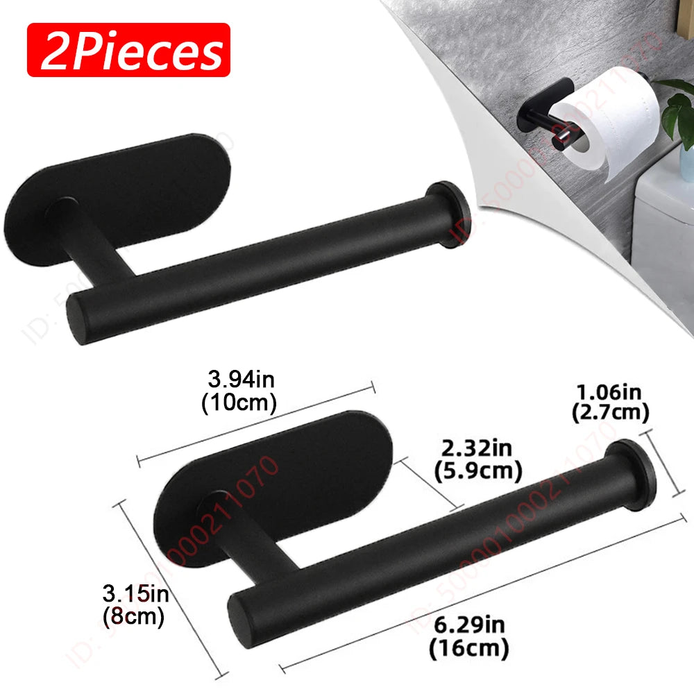 1~2PCS Toilet Paper Rack Bathroom Paper Towel Holder Adhesive Absorbent Paper Dispenser WC Kitchen Hardware Storage Accessories