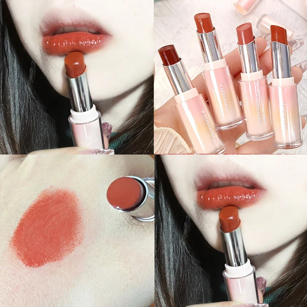 8 Colors Jelly Lip Glaze Mirror Water Lipstick Long Lasting Moisturising Lipstick Pen Waterproof Non-stick Cup Korean Cosmetics