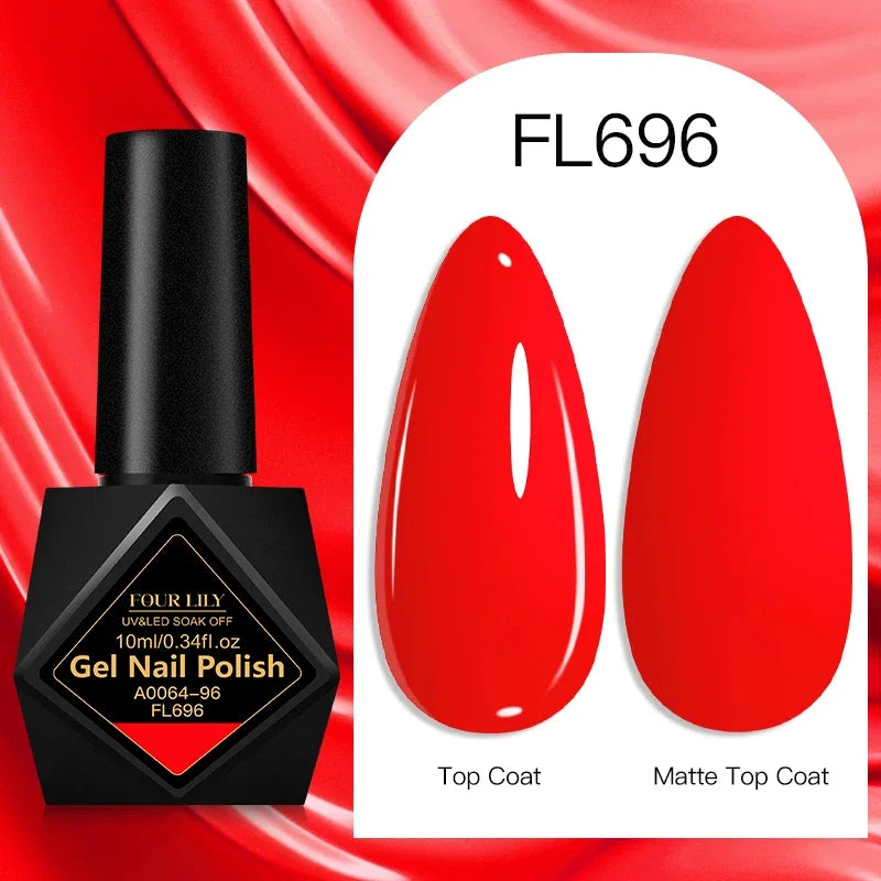 10ml Gel Nail Polish 162 Colors Nail Supplies Vernis Semi Permanent Nail Art Manicure Soak Off LED UV Gel Nail Varnishes Summer