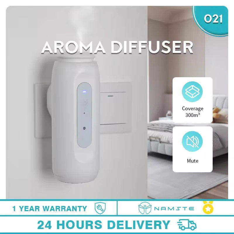 NAMSTE 300m³ Wall Plug Aroma Diffuser Machine Smart Essential Oil Diffuser for Home Essential Oil Air Freshener Home Appliance