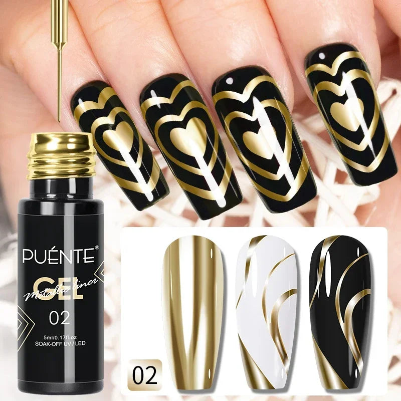 PUENTE 5ml Flower Fairy Gel Nail Polish Pink Blue Purple Natural Dried Flowers Gel For Nail Art Soak Off UV Varnish For Manicure