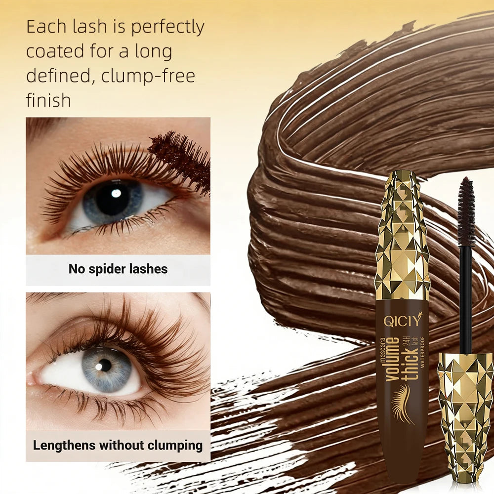 Waterproof Brown Mascara, Thick and Long-lasting, Not Prone To Smudging The Lashes