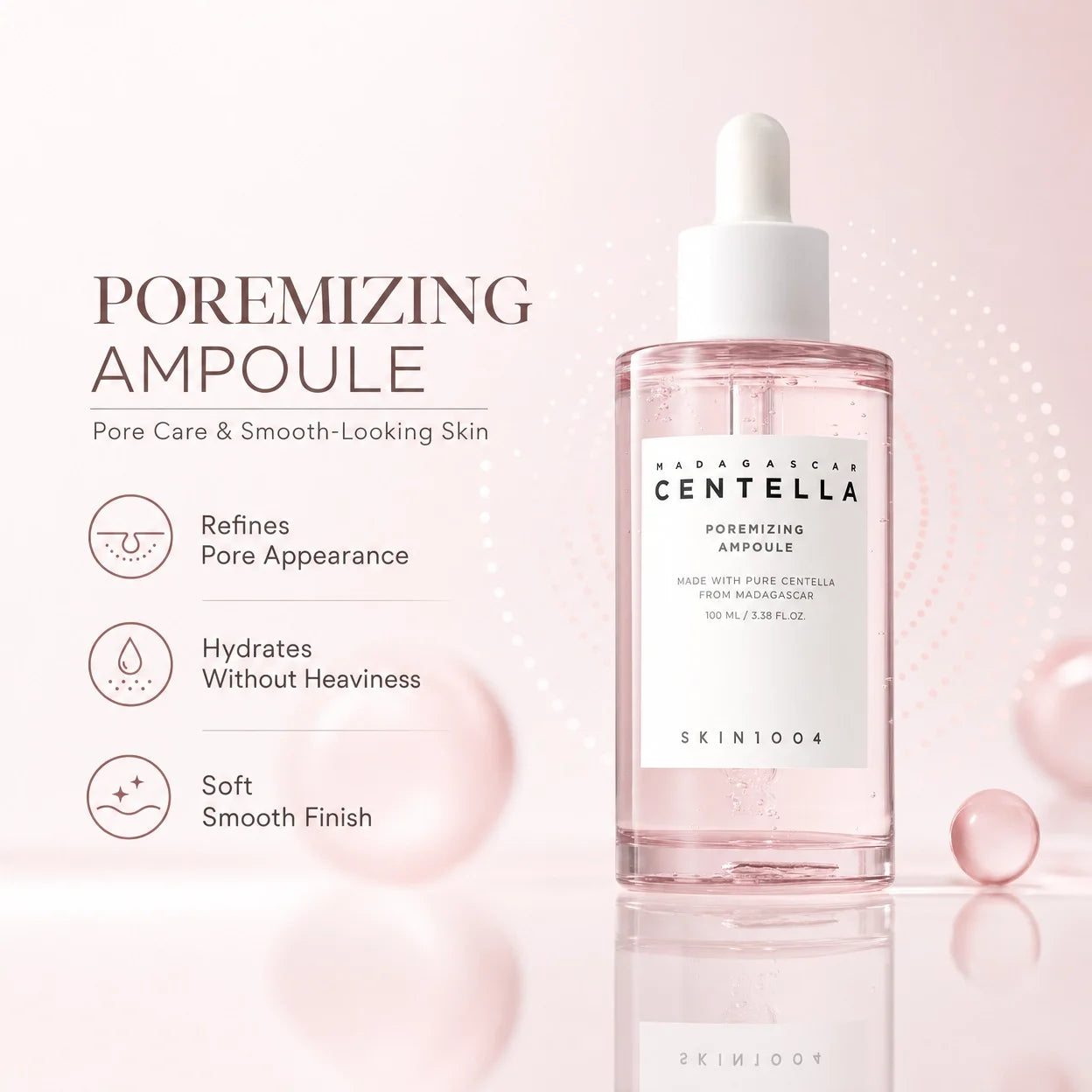 Korean Centella Ampoule Essence,Brightening Calming and Repairing Pores Smoothing Face Moisturize Serum Daily Face Care Products