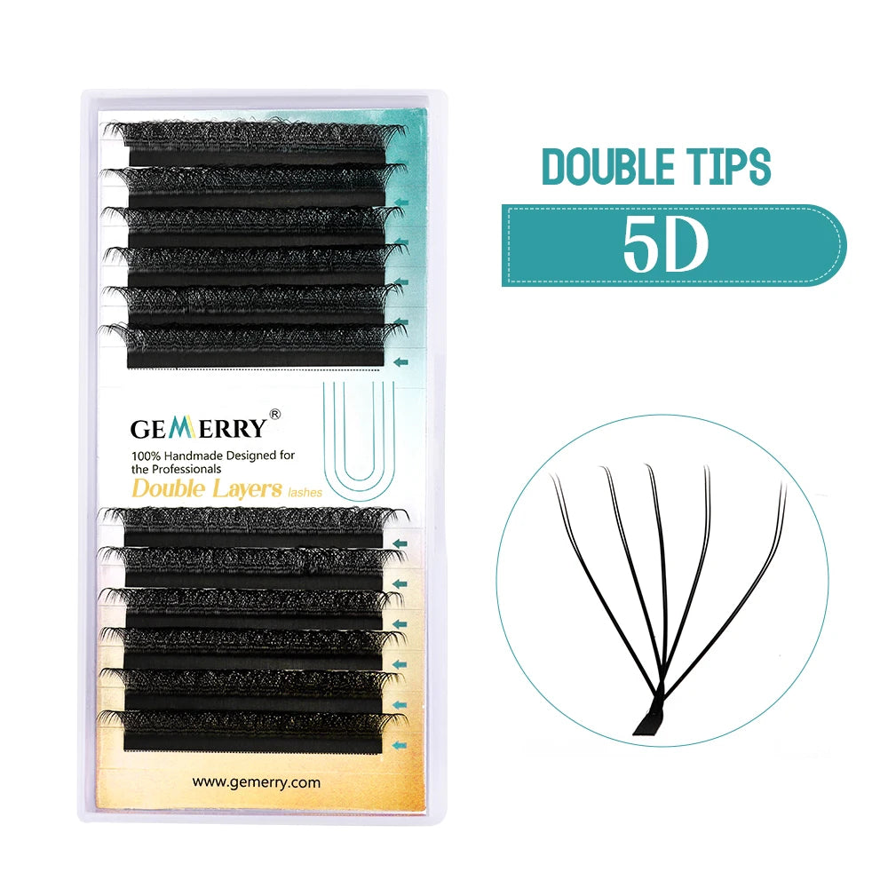 Gemerry YY Shaped Eyelash 3D 4D 5D 6D 8D W Shape Lashes Premade Fans Eyelash Extension Brazilian Volume Bloom Salons Makeup