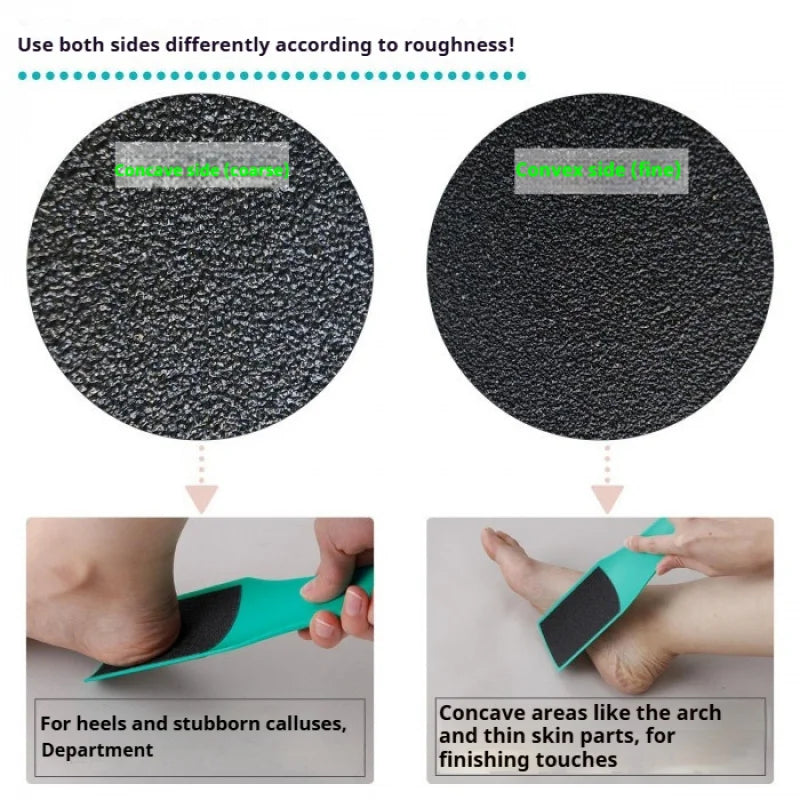 Double-sided Professional Curved Foot Scrub Board Dead Skin Removal Tool Foot Scraper Household Plastic Foot Scrubber  Foot Care
