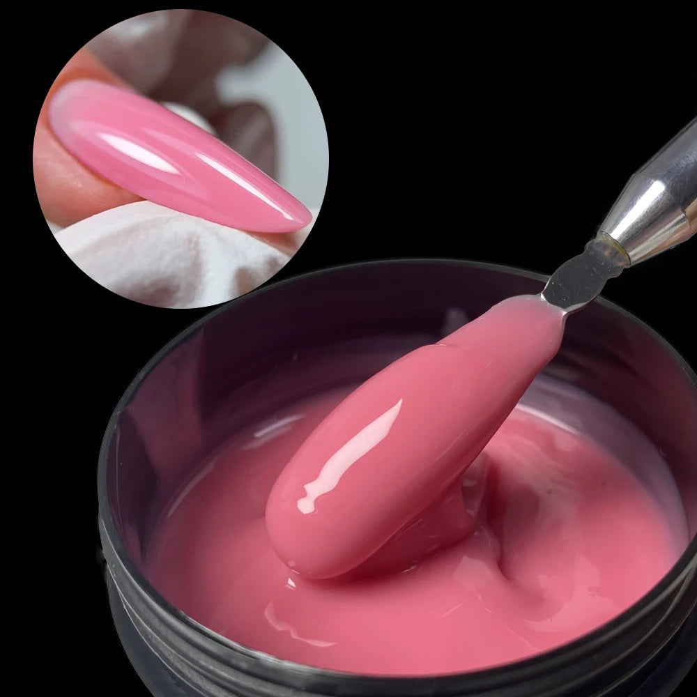 Jillnails Hema TPO Free Natural Yellow Nude Builder Nail Gel 100g/50g 100ml for Nail Extension Sculpting