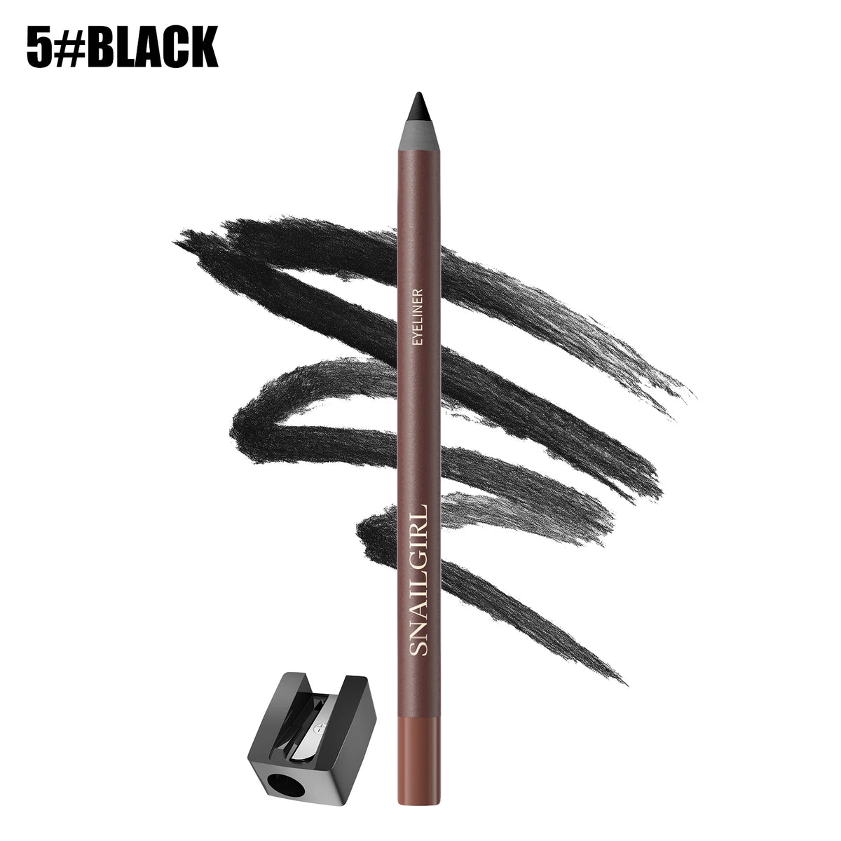 Waterproof Black Brown Eyeliner Gel Pencil Ultra-fine Matte Smooth Quick Dry Non-Smudge Easy Wear Eyeliner Pen Makeup for Eyes