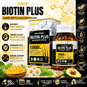 Hair Growth Capsules 60 Count Dietary Supplement Contain Biotin,inositol & Multiple Vitamins Promote Thicker and Healthier Hair