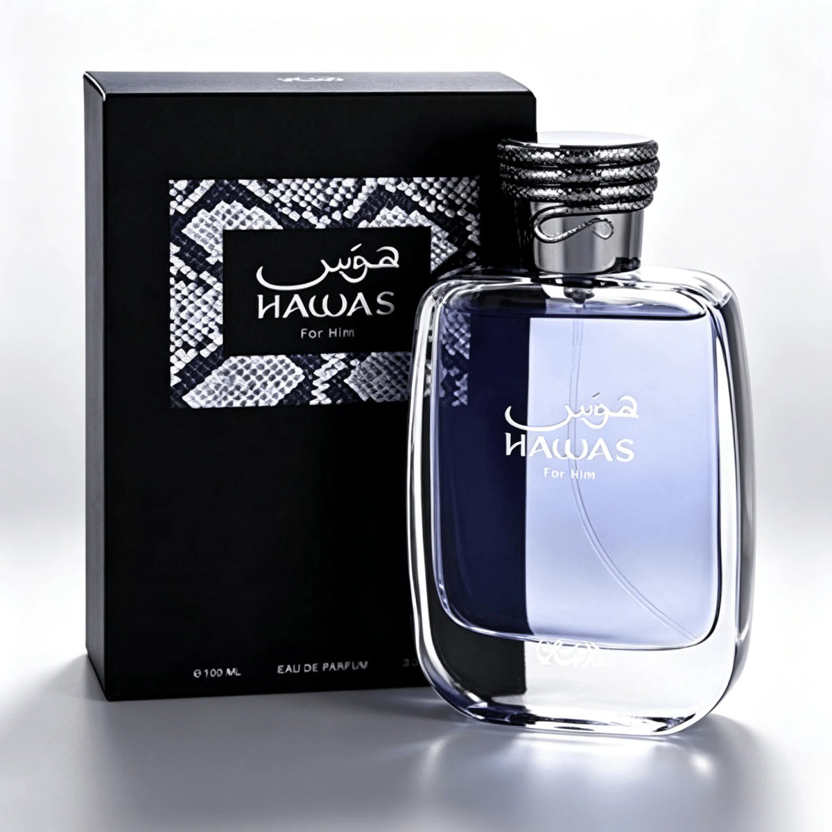 Rasasi Hawas for Him Eau De Parfum Spray 100ml,Long‑Lasting Fresh Aquatic Woody Masculine Fragrance,Luxury Arabian Men Perfume,Premium Scent Gift For Gentlemen Daily Wear
