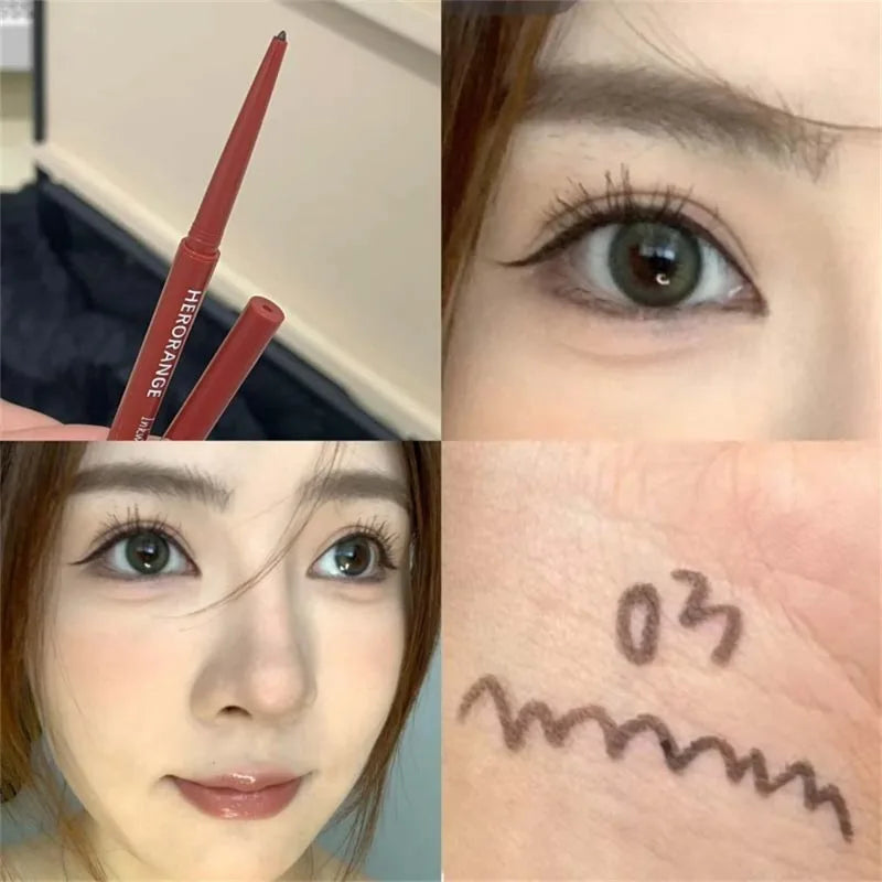 12 Colors Eyeliner Pencil Smooth Wine Red Soft High Pigment Eye Liner Pen Waterproof Matte Aegyosal Lying Silkworm Eyes Makeup
