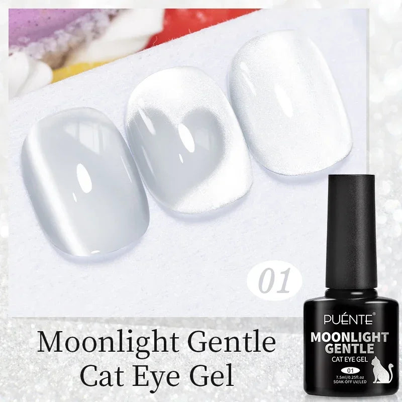 7.5ML Green Crystal Cat Magnetic Gel Nail Polish Shiny Green Glitter Cat Eye Gel For Manicure Soak Off UV Nail Art Varnish