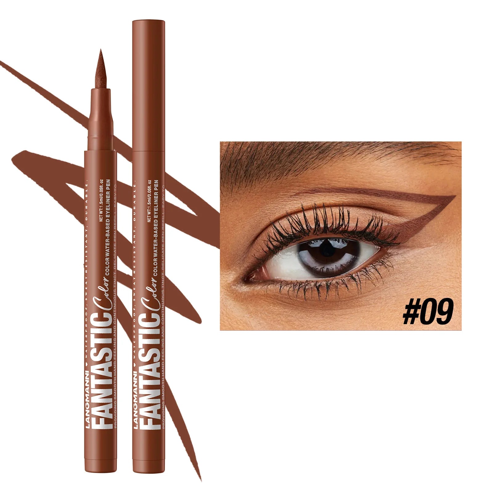 Matte Dark Purple Red Eye Liner Makeup White Liquid Eyeliner Quick-Drying Waterproof Eyeliner Pencil Long-Lasting 12 Color Eyes