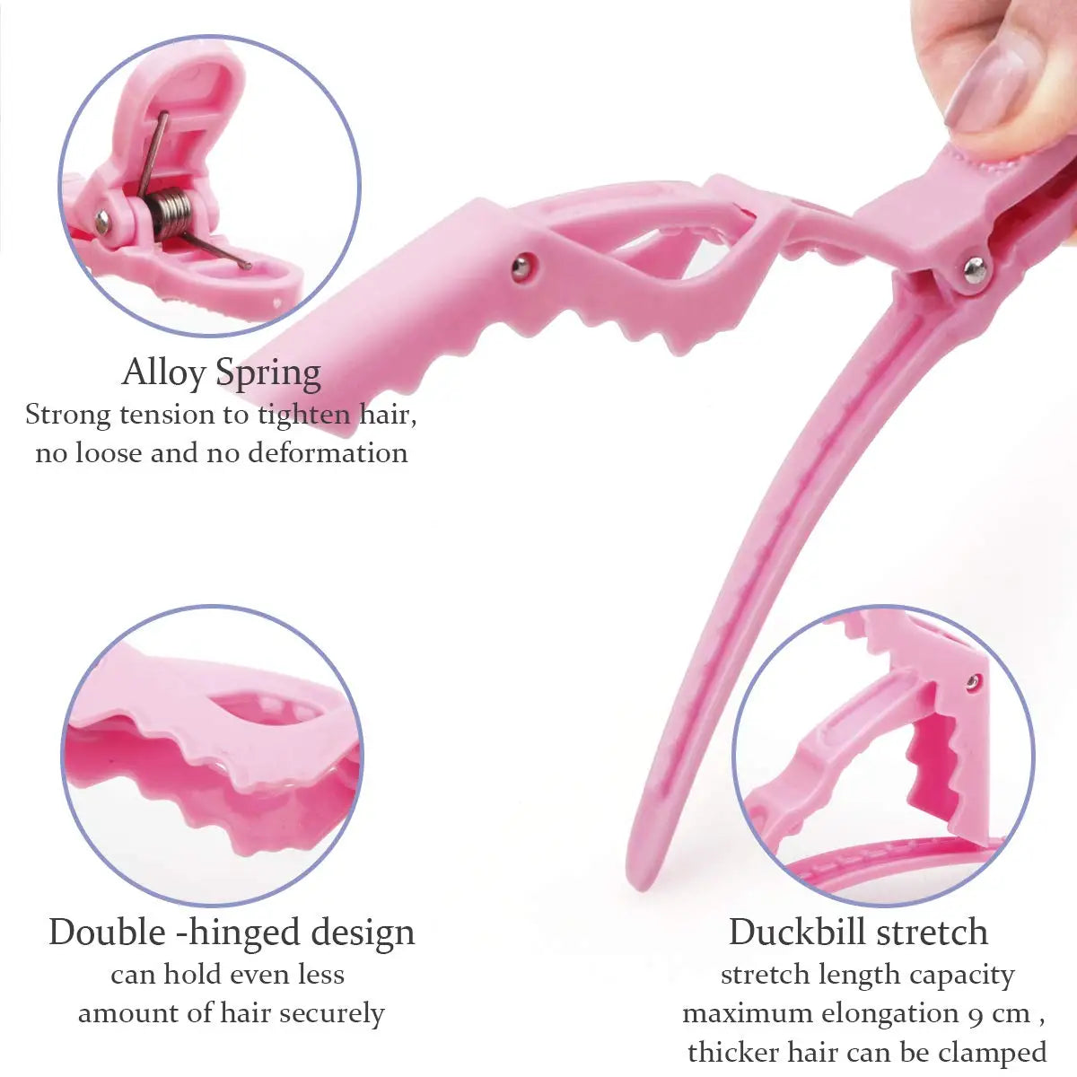 10PCS/LOT Hairdressing Alligator Plastic Hair Clips Clamps Holding Hair Section Claw Bow Hairpins Hair Styling Accessories