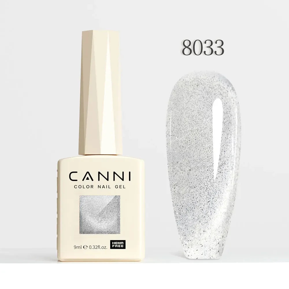 CANNI HEMA FREE TPO FREE 9ml Glitter Silver Cat Magnetic Gel Nail Polish Galaxy Diamond Full Coverage Pigmented Gel for Nail
