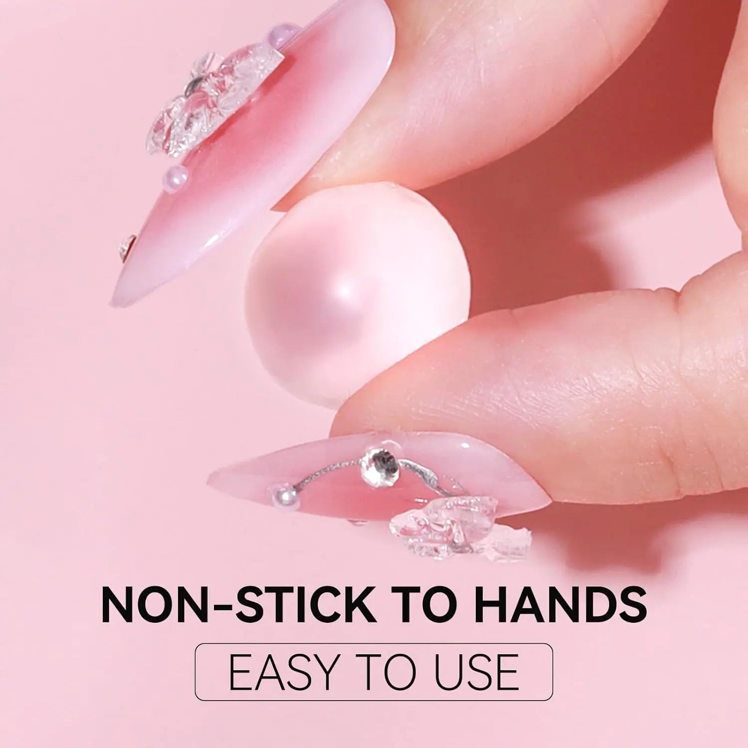 Makartt Solid Gel Builder: 4-in-1 Clear White Non-sticky for Extension 3D Sculpting Nail, UV Glue for Acrylic Tips, Rhinestones