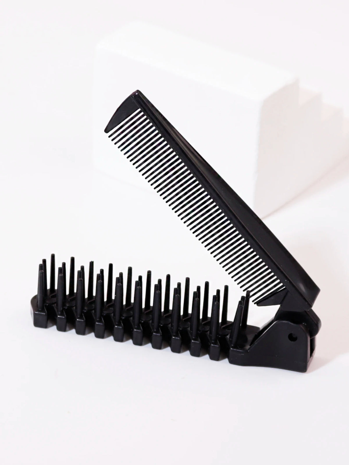 Portable travel folding comb brush anti-static styling massage comb professional hair styling tool Special for real hair wigs