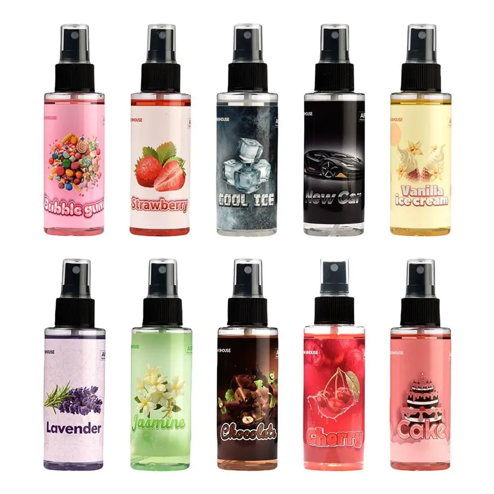 Car Air Freshener Spray Car Fragrance Long Lasting Light Strawberry/cherry/cake Scent Fresh Perfume Car Interior Deodorant Spray