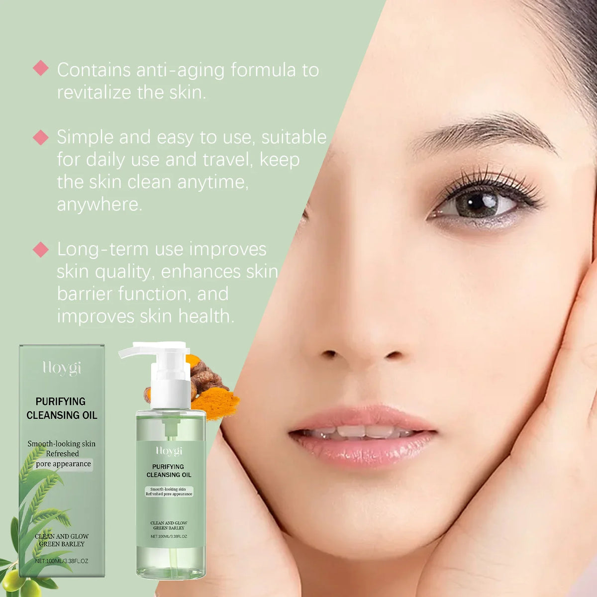 Makeup Removal Oil Non-Greasy Cleanse Purifying Pores Moisturizing Refresher Non Irritating Facial Makeup Remover Cleansing Oil