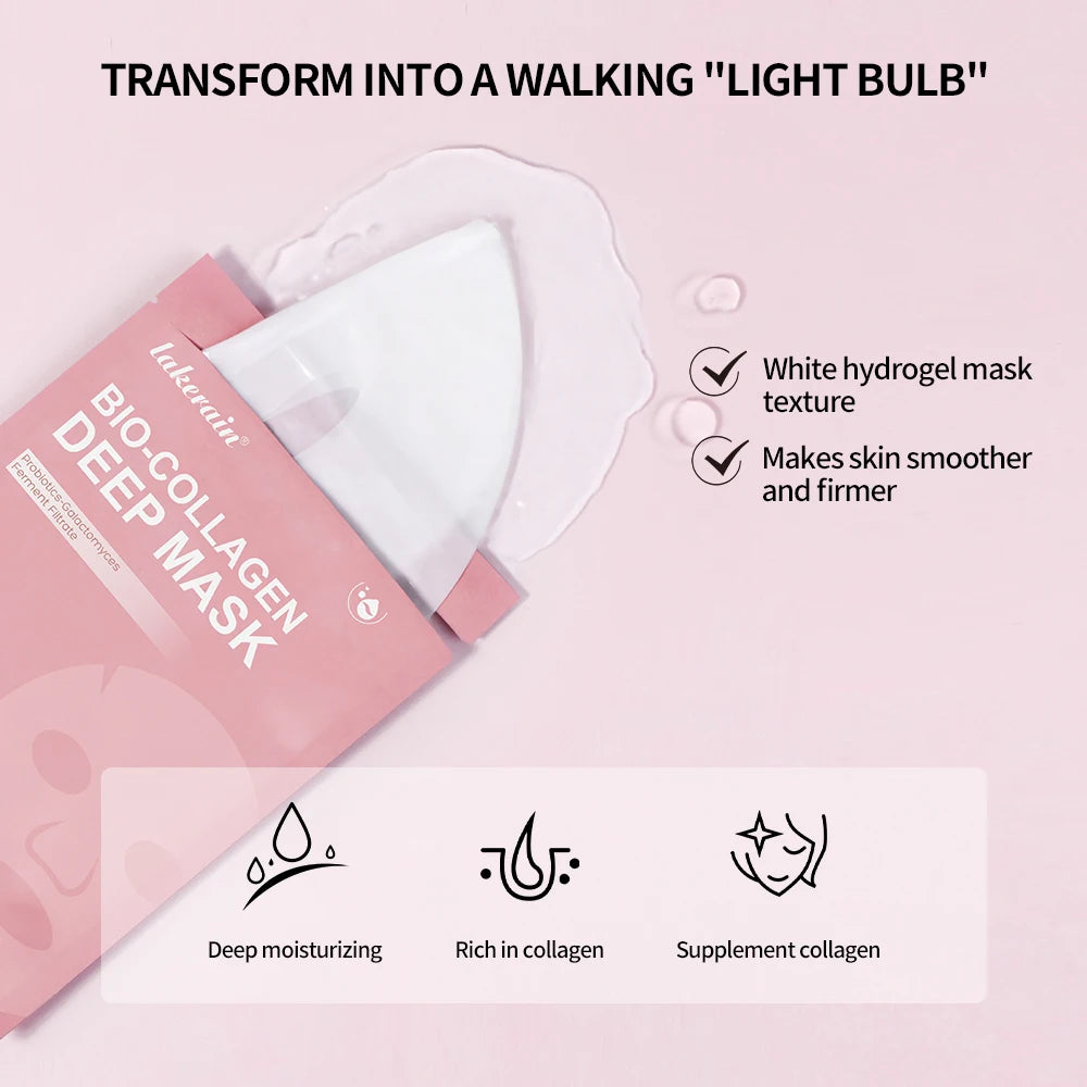 Bio-Collagen Deep Face Mask Shrink Pores Deep Hydrating Overnight Mask Moisturizing Refreshing Brightening Face Skin Care