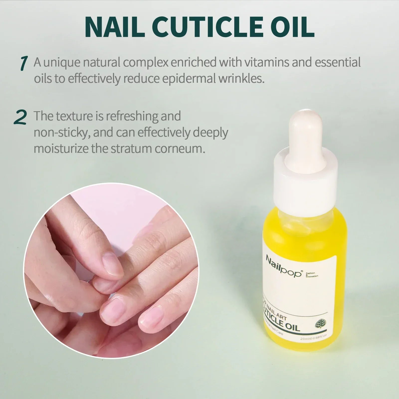 Nailpop Cuticle Oil and Softener for Nails 15ml Cuticle Remover Strengthener Nail Cuticle Protector Moisturize Manicure Kit 1pc