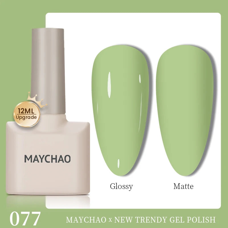 MAYCHAO 12ml Gel Nail Polish Set Professional Salon Nail Art Gels Varnish UV LED Semi Permanent Nail Lacquer Nail Supplies